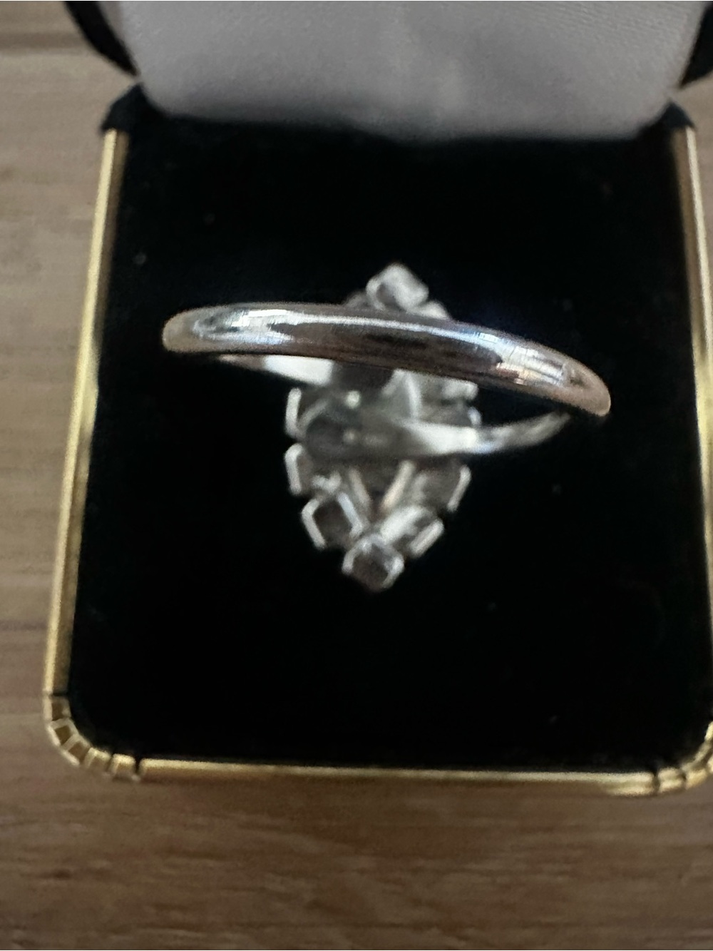 Sarah Coventry Retro Cocktail Rhinestone Ring 6.5 - Picture 3 of 4